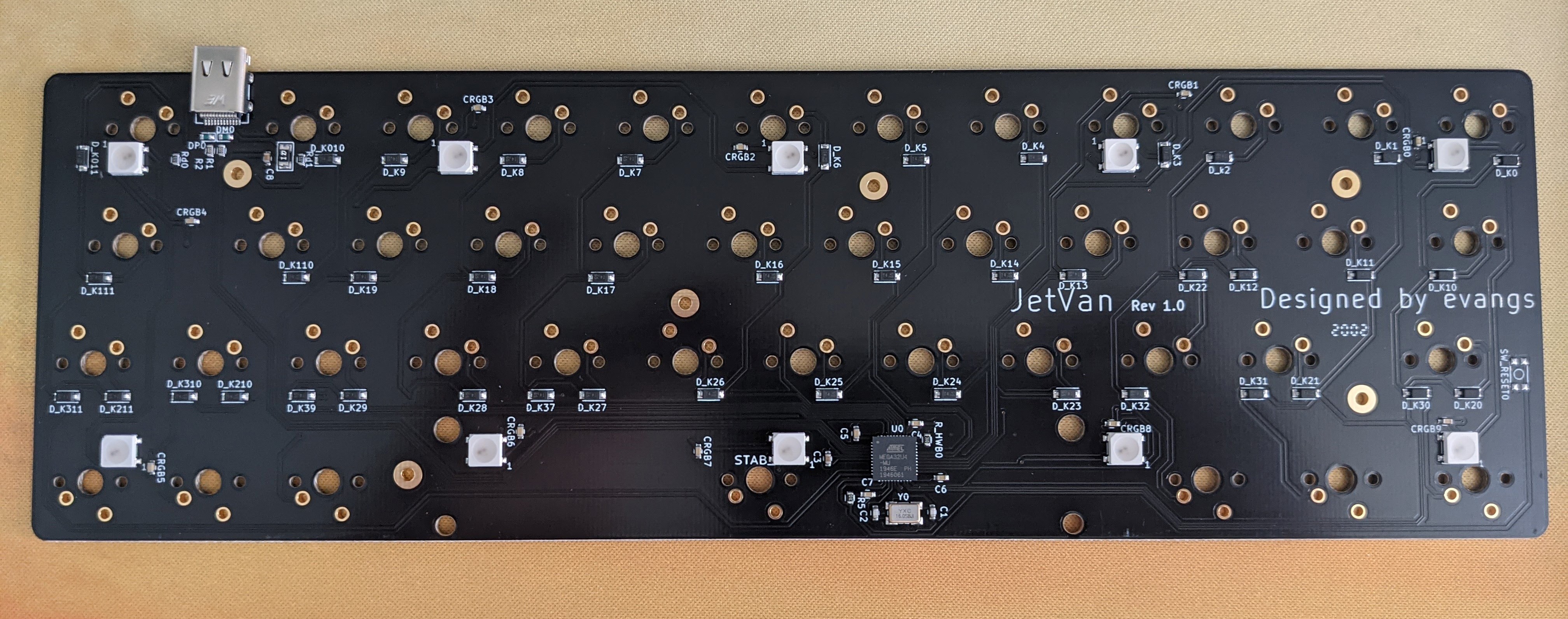 Back of a TKC-produced JetVan PCB