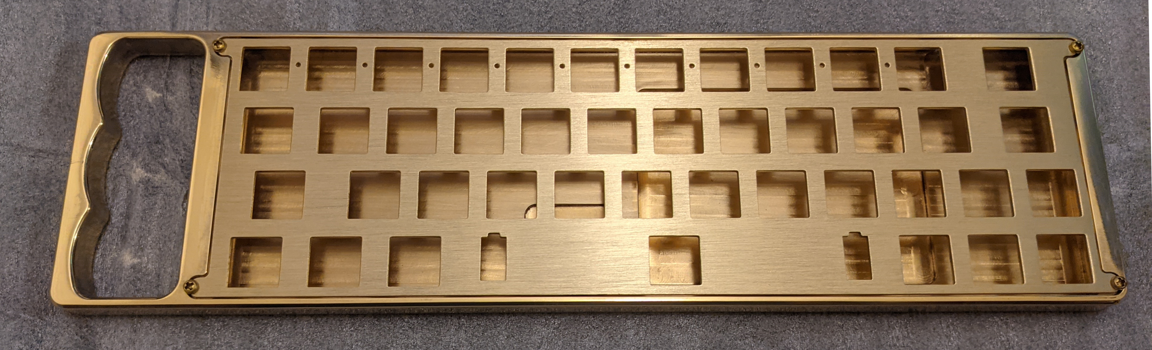 Brass Knuckhull with the optional brushed brass plate