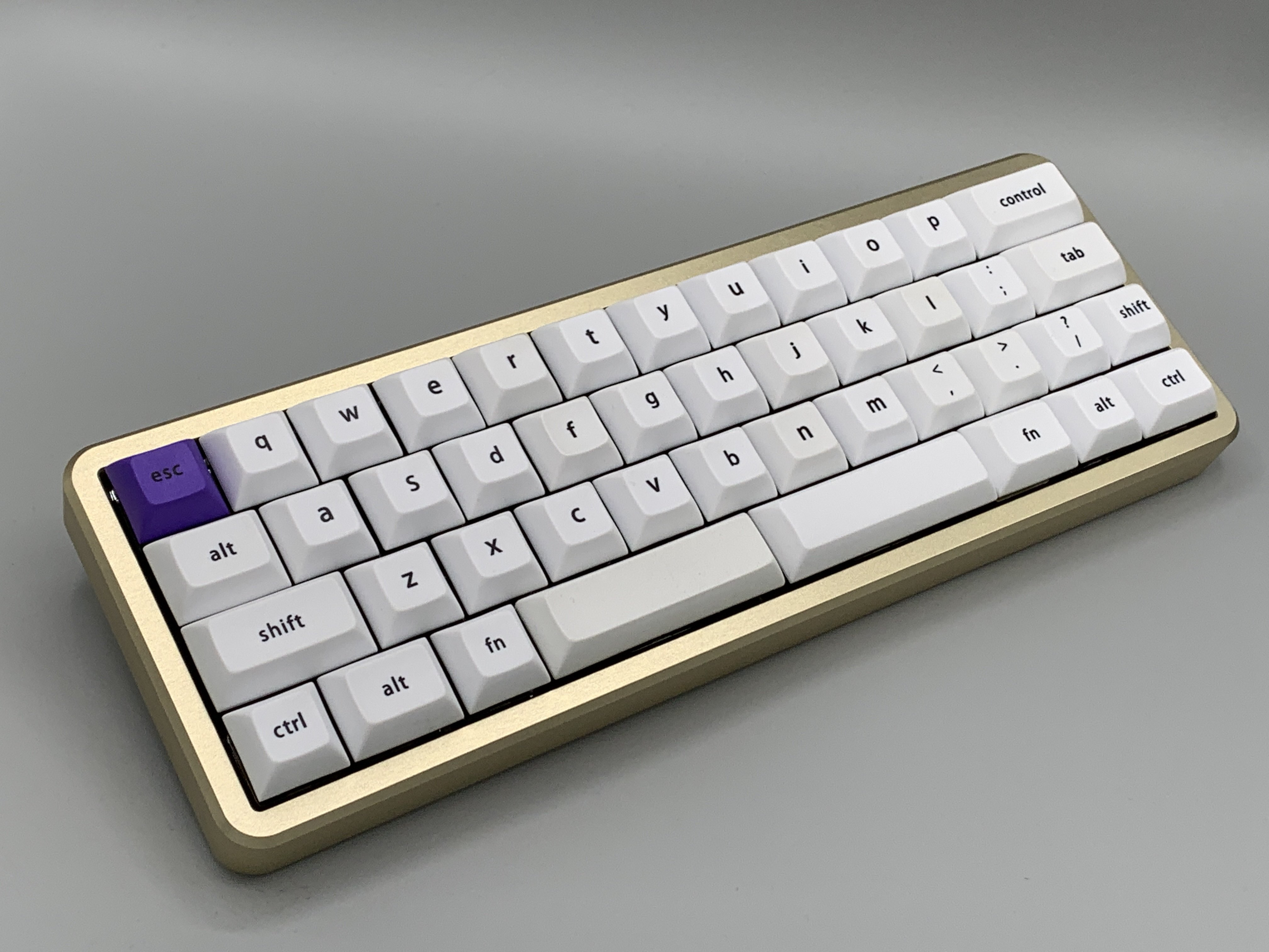Gold MFR with dye-subbed DSA keycaps