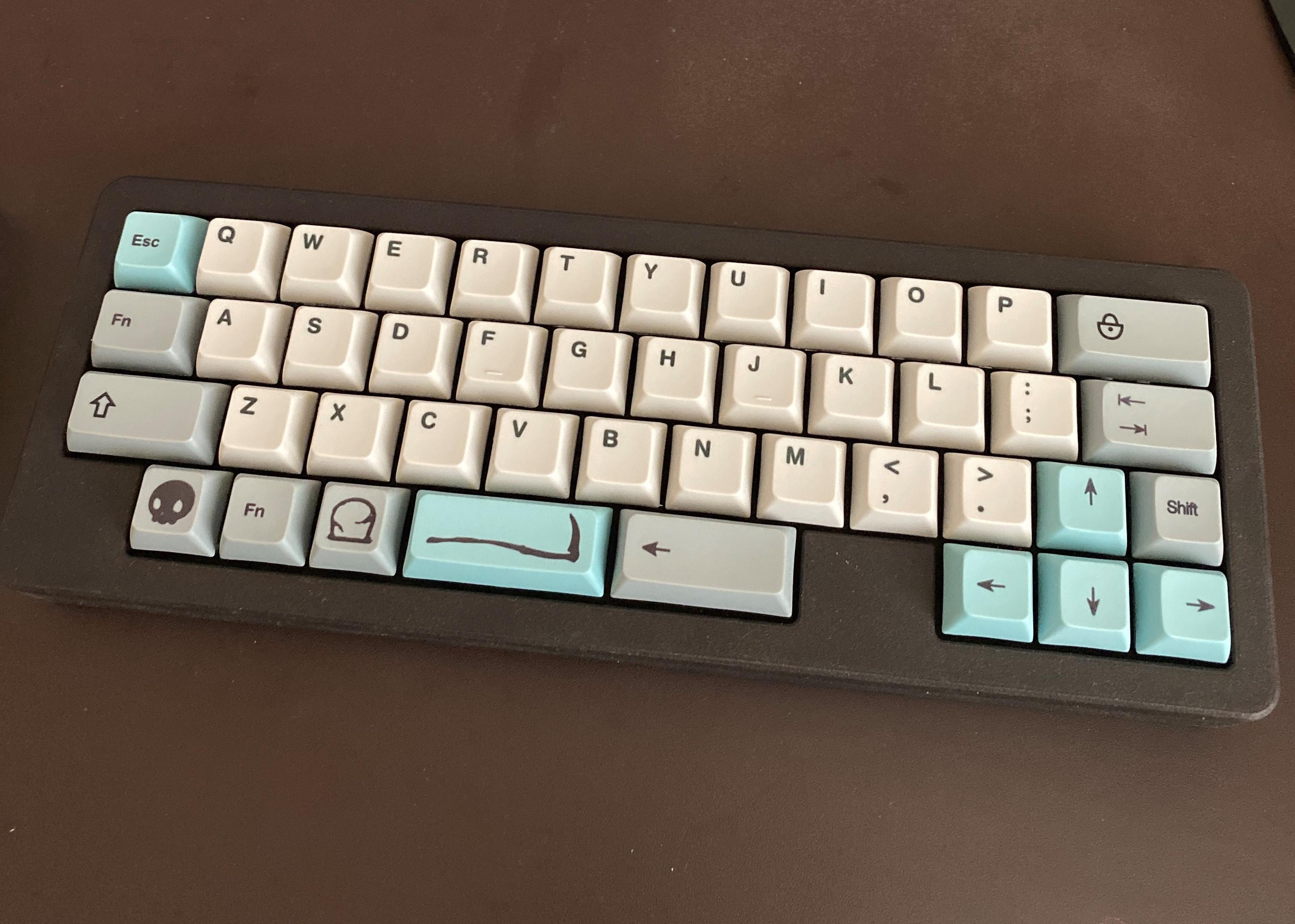 Prototype MHKB with XDA Grim Reaper keycaps