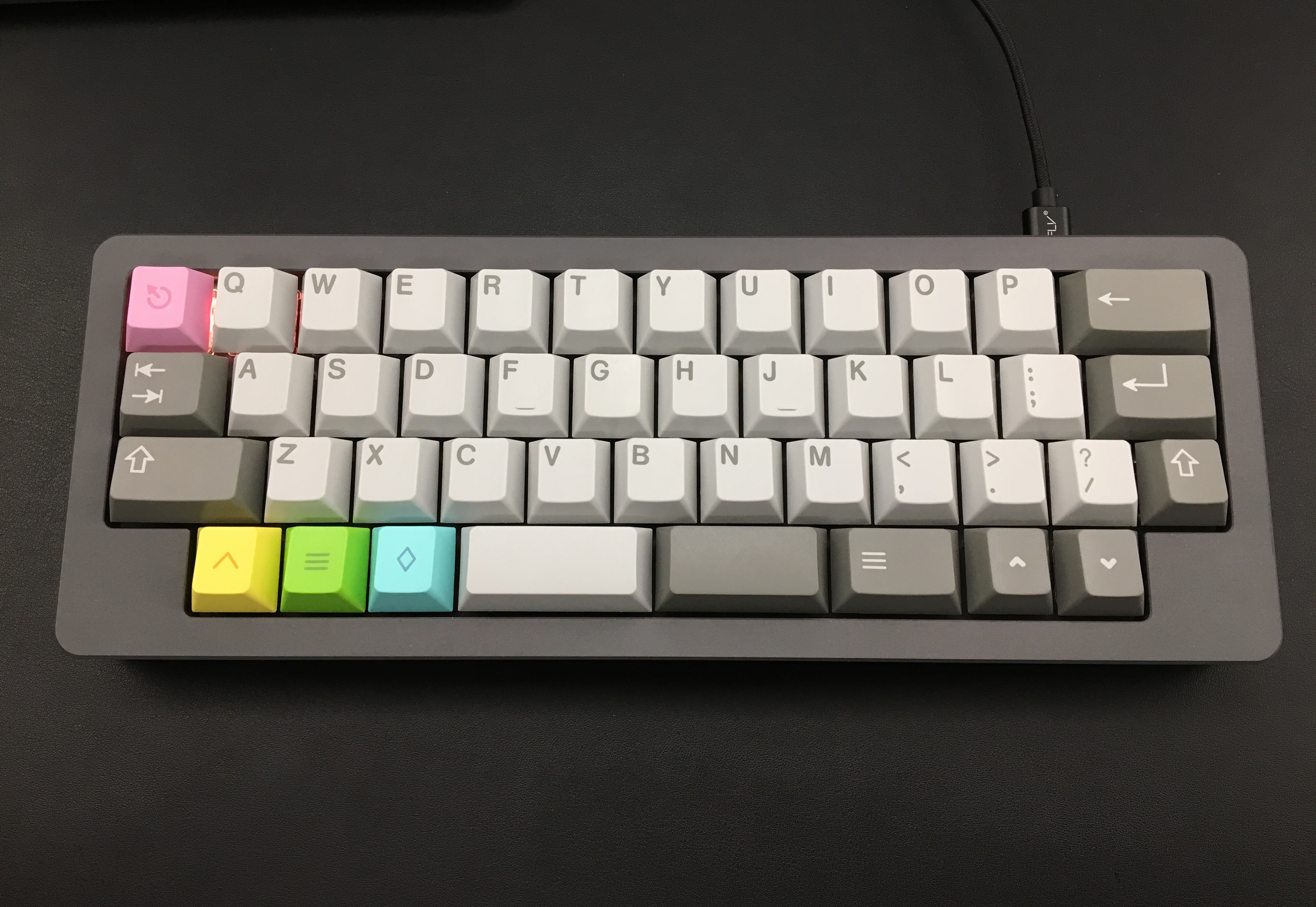MHKB E-Series in Industrial Gray with GMK Paperwork keycaps