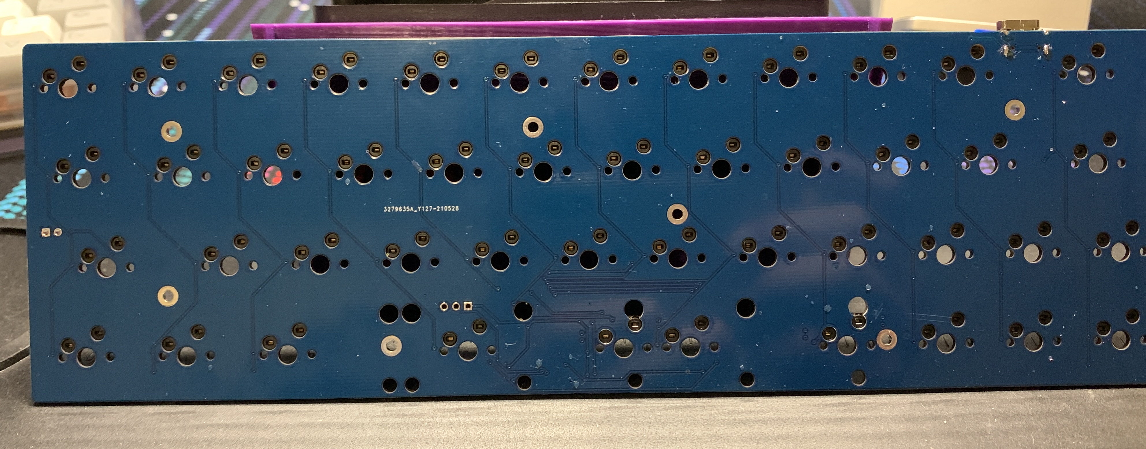 Front of an assembled prototype PCB