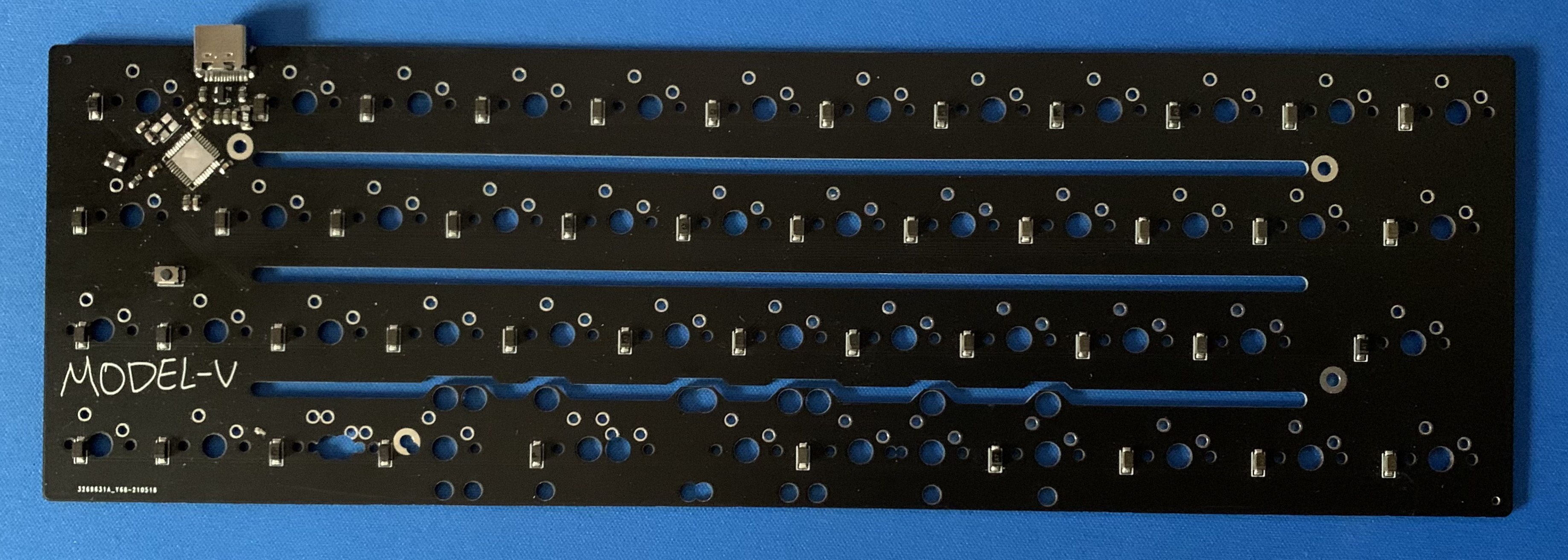 Back of the prototype Model-V PCB