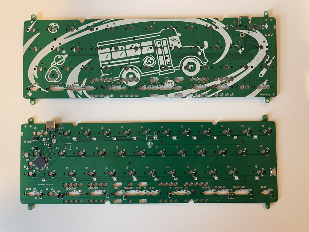 Front and back of an Omnibus r2 PCB