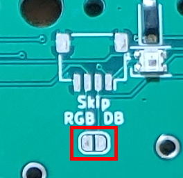 Bridge these pads to enable RGB backlighting without an additional RGB LED strip installed