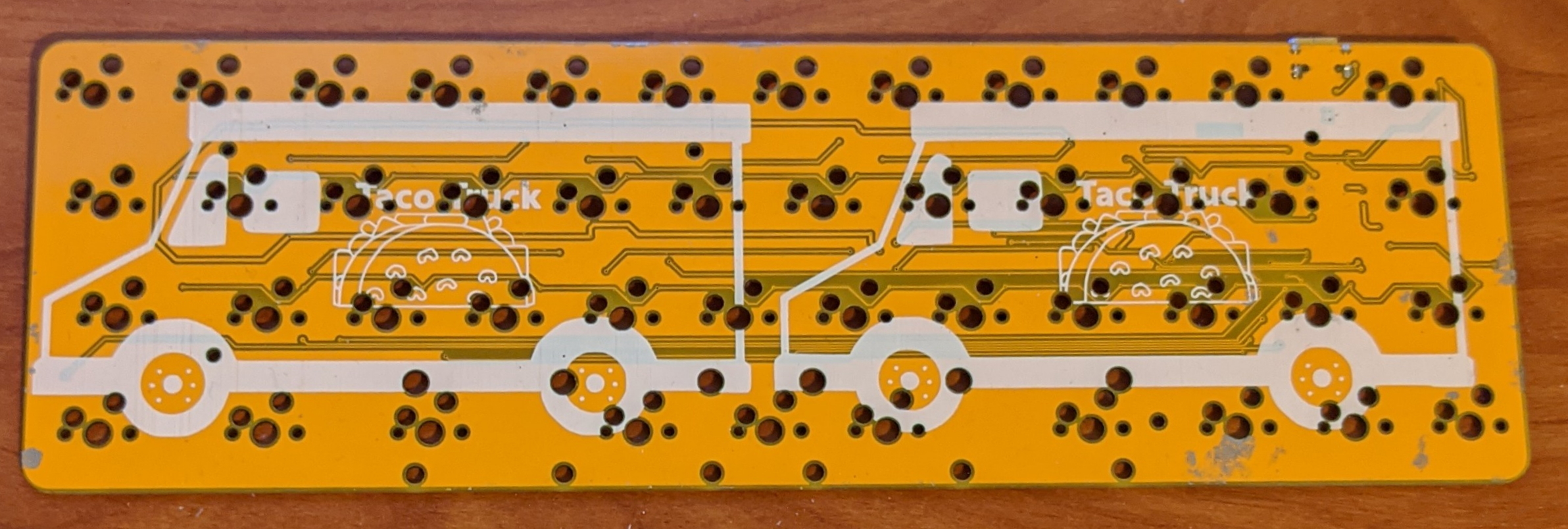 Front of a prototype Taco Truck PCB