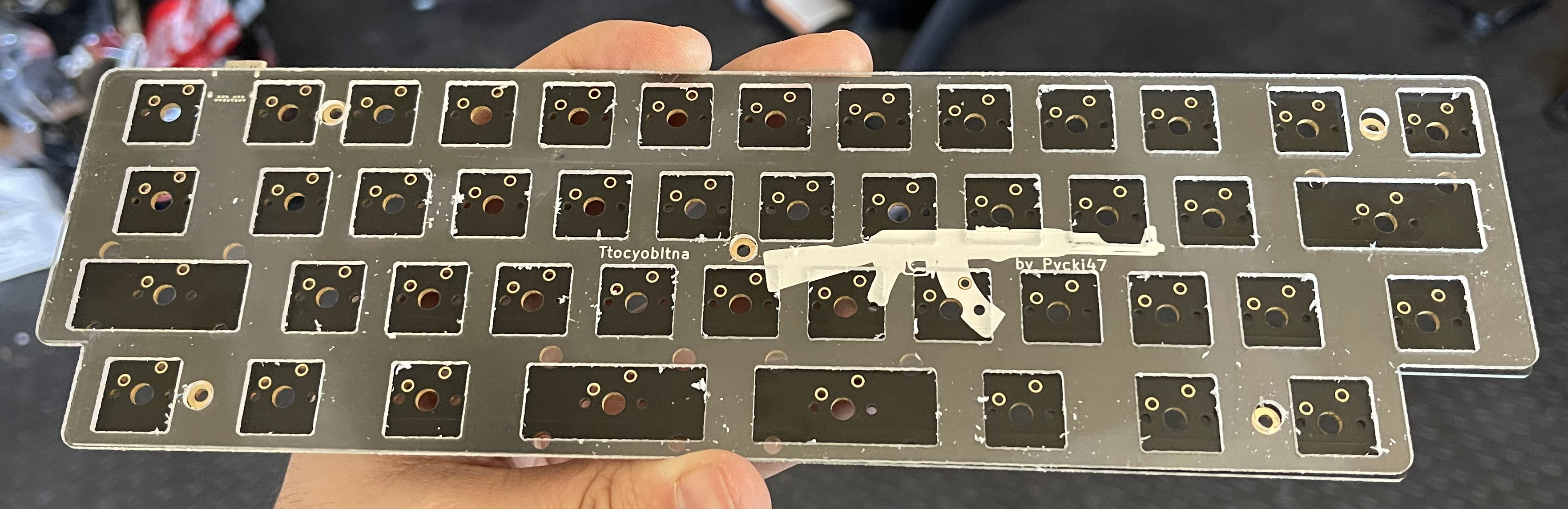 TtocyobItna PCB front with polycarbonate plate