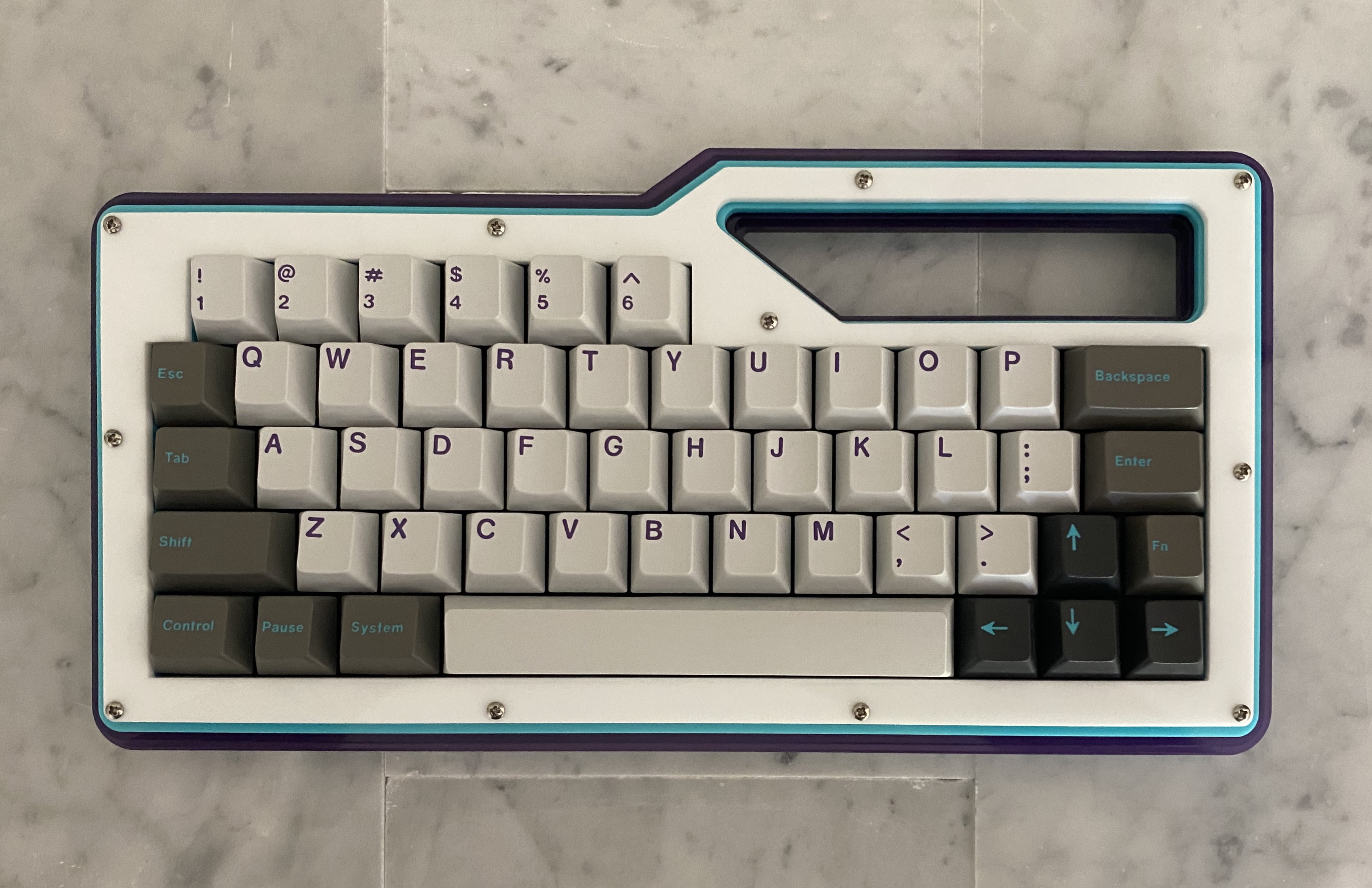 Acrylic V4N4G0N case with GMK Hyperfuse and GMK Sky Dolch arrows