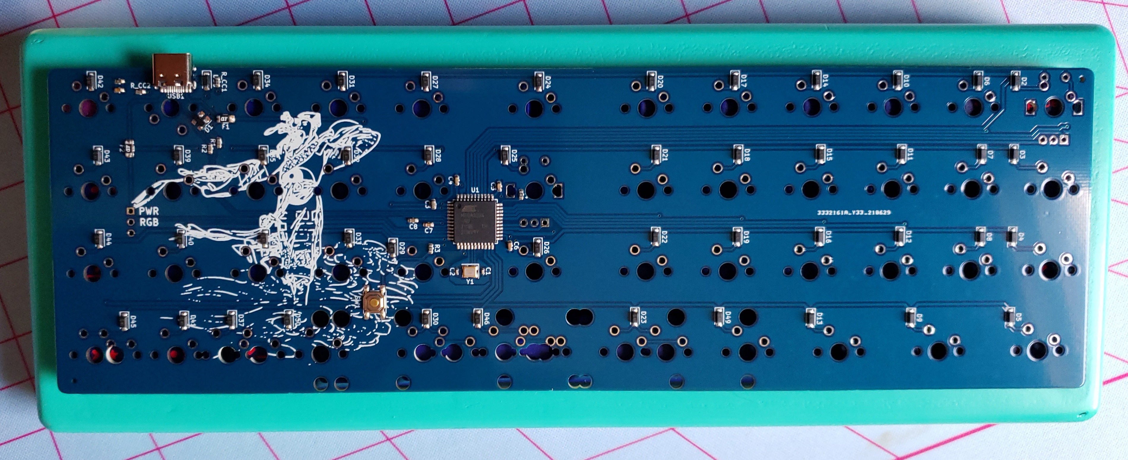 Back of the prototype Wanten PCB